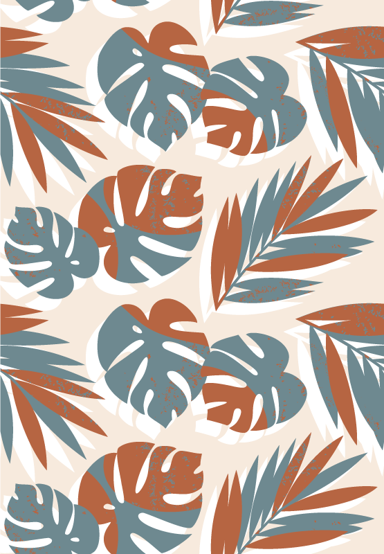 Vinyl rug flowers big green monster plants for glass - TenStickers