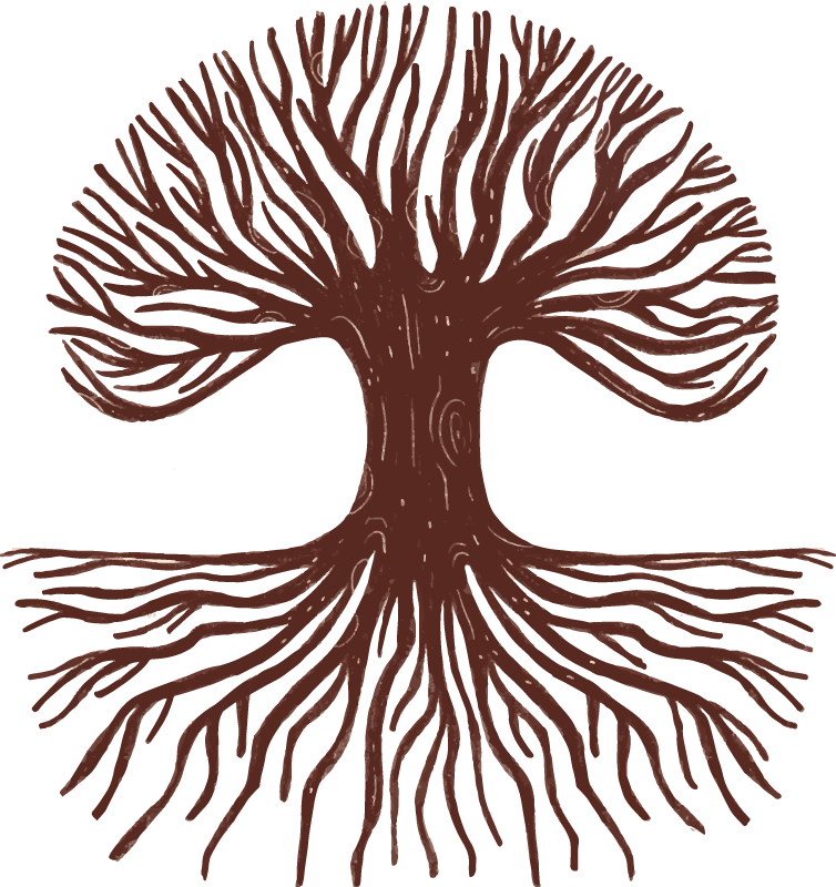 Vinyl rug flowers tree of life deep roots - TenStickers