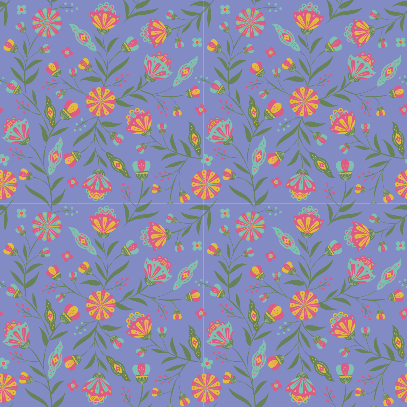 Vinyl rug flowers cute design for children - TenStickers