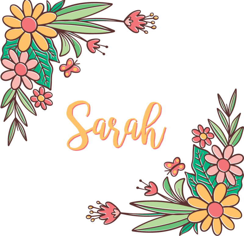 Vinyl rug flowers customizable floral design - TenStickers