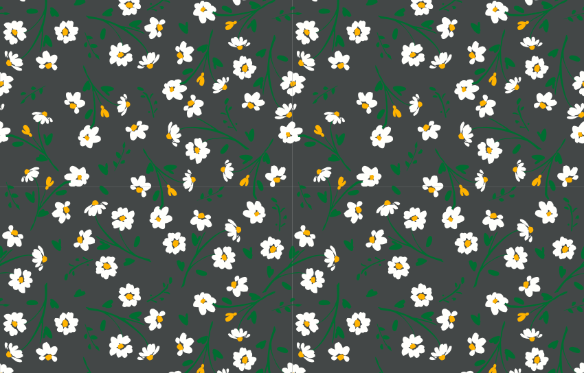 Vinyl rug flowers daisy flower on grey background - TenStickers