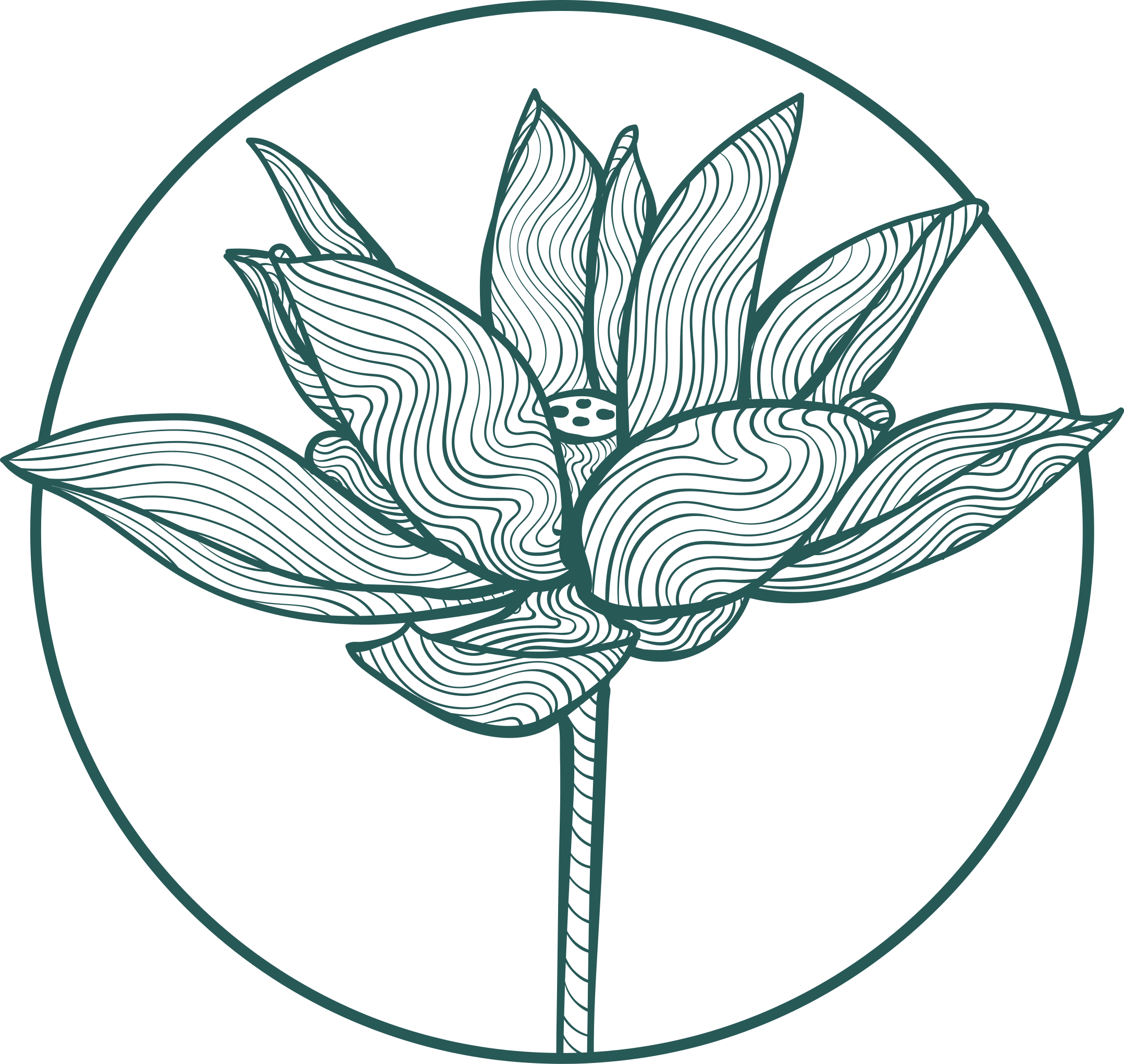 Vinyl rug flowers lotus blossom design - TenStickers
