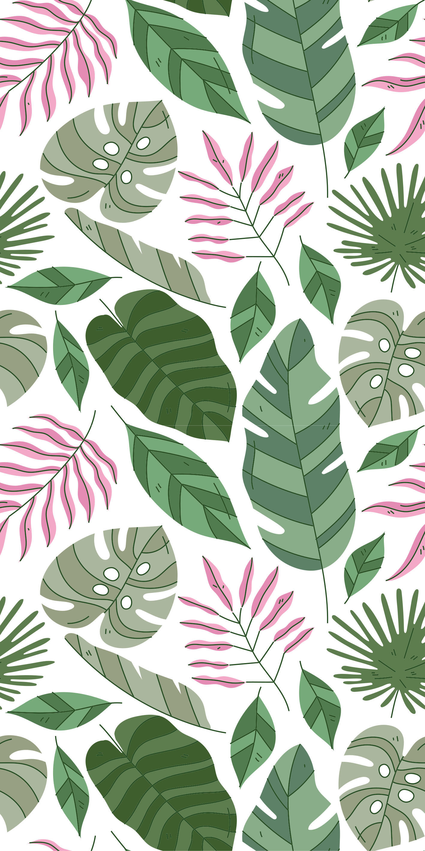 Vinyl rug flowers tropical minimalist garden plants - TenStickers