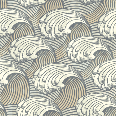 Vintage waves dining room vinyl rug - TenStickers