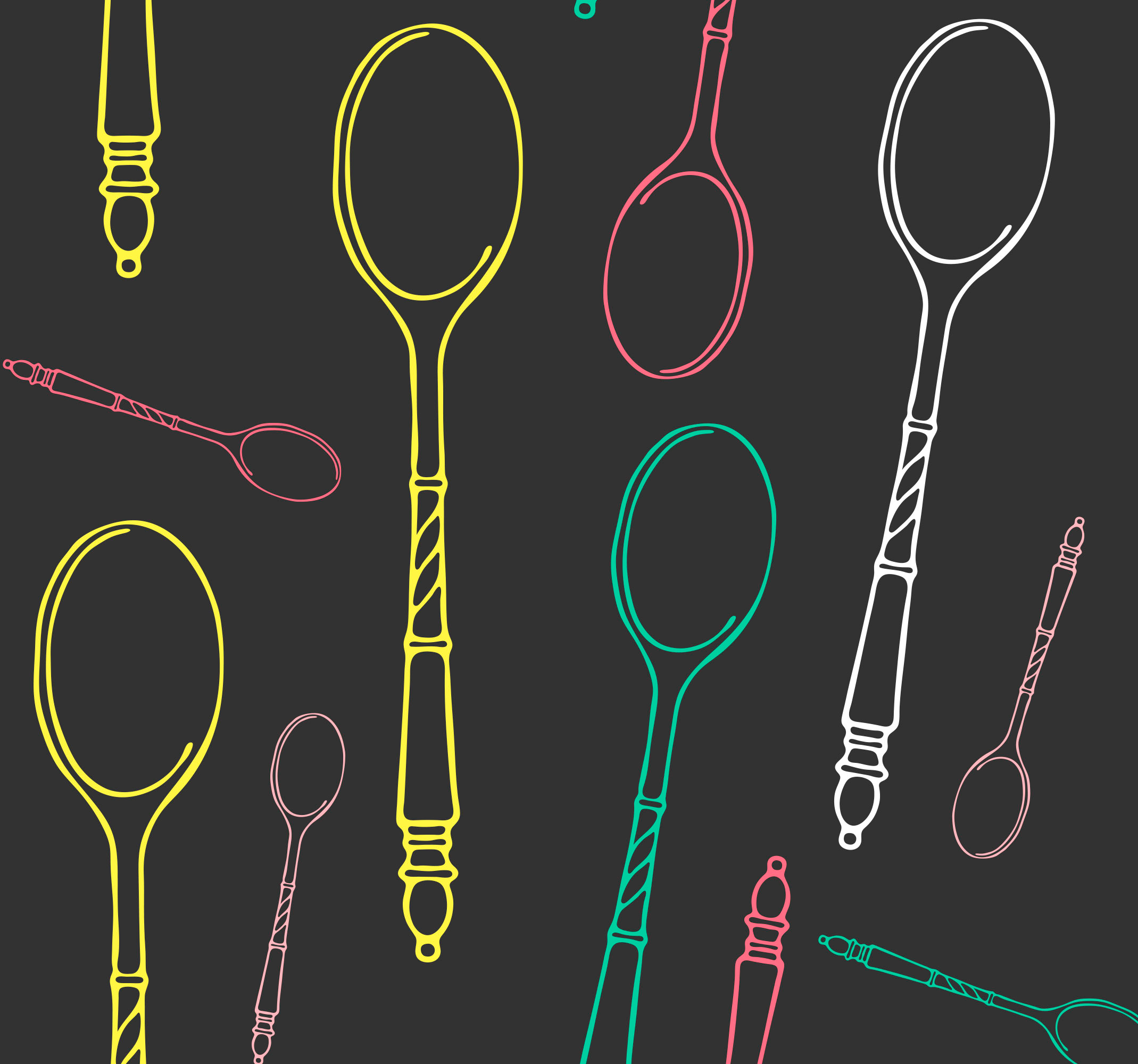 Kitchen vinyl rug with colorful spoons - TenStickers
