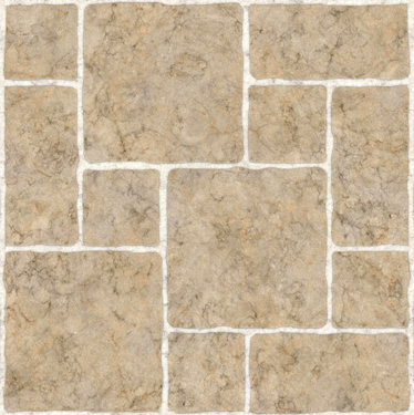 Vinyl rug bathroom in beige stone design - TenStickers