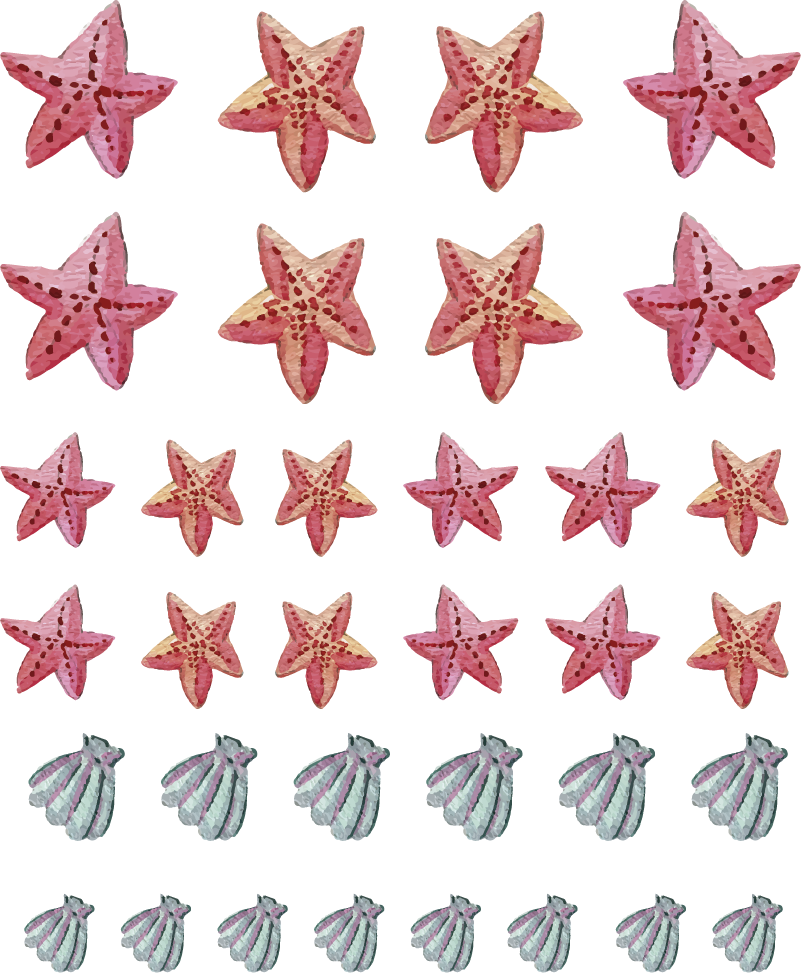 Vinyl rug bathroom starfish - TenStickers