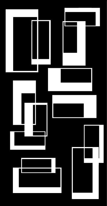 Vinyl rug bathroom minimalistic rectangles design - TenStickers