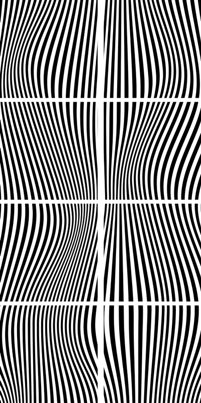 Vinyl rug bathroom waves in squares - TenStickers