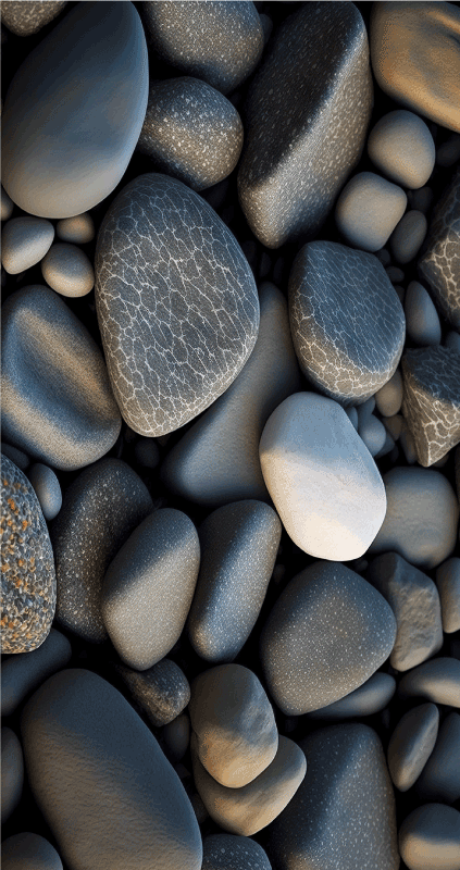 Vinyl rug bathroom ocean stones design - TenStickers