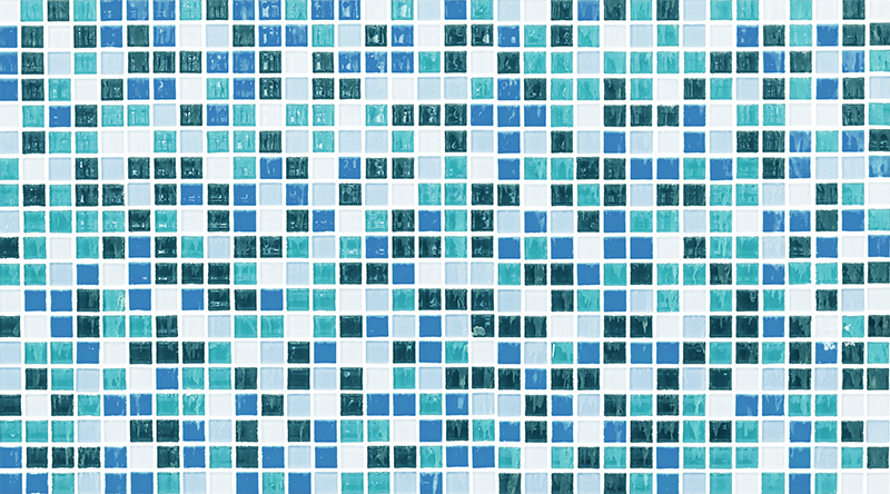 Vinyl rug bathroom blue tile mosaic - TenStickers