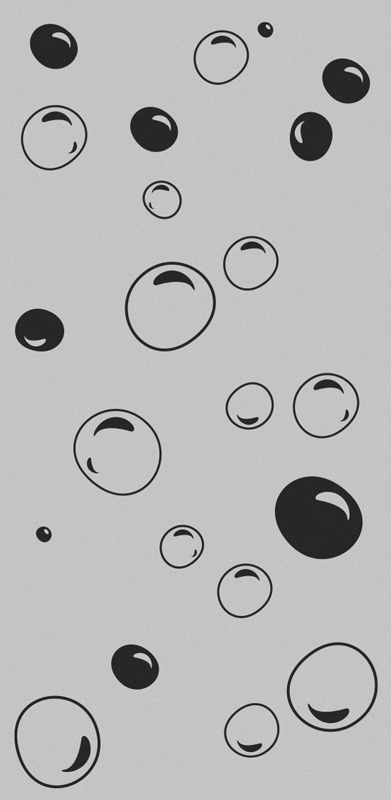 Vinyl rug bathroom bubbles shower - TenStickers