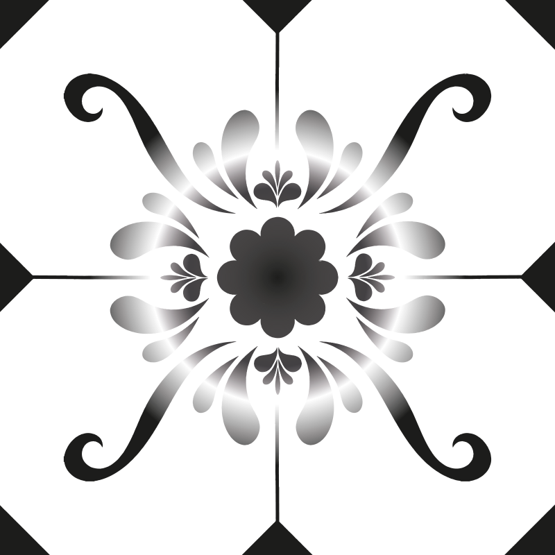 Vinyl rug bathroom with tile pattern design - TenStickers