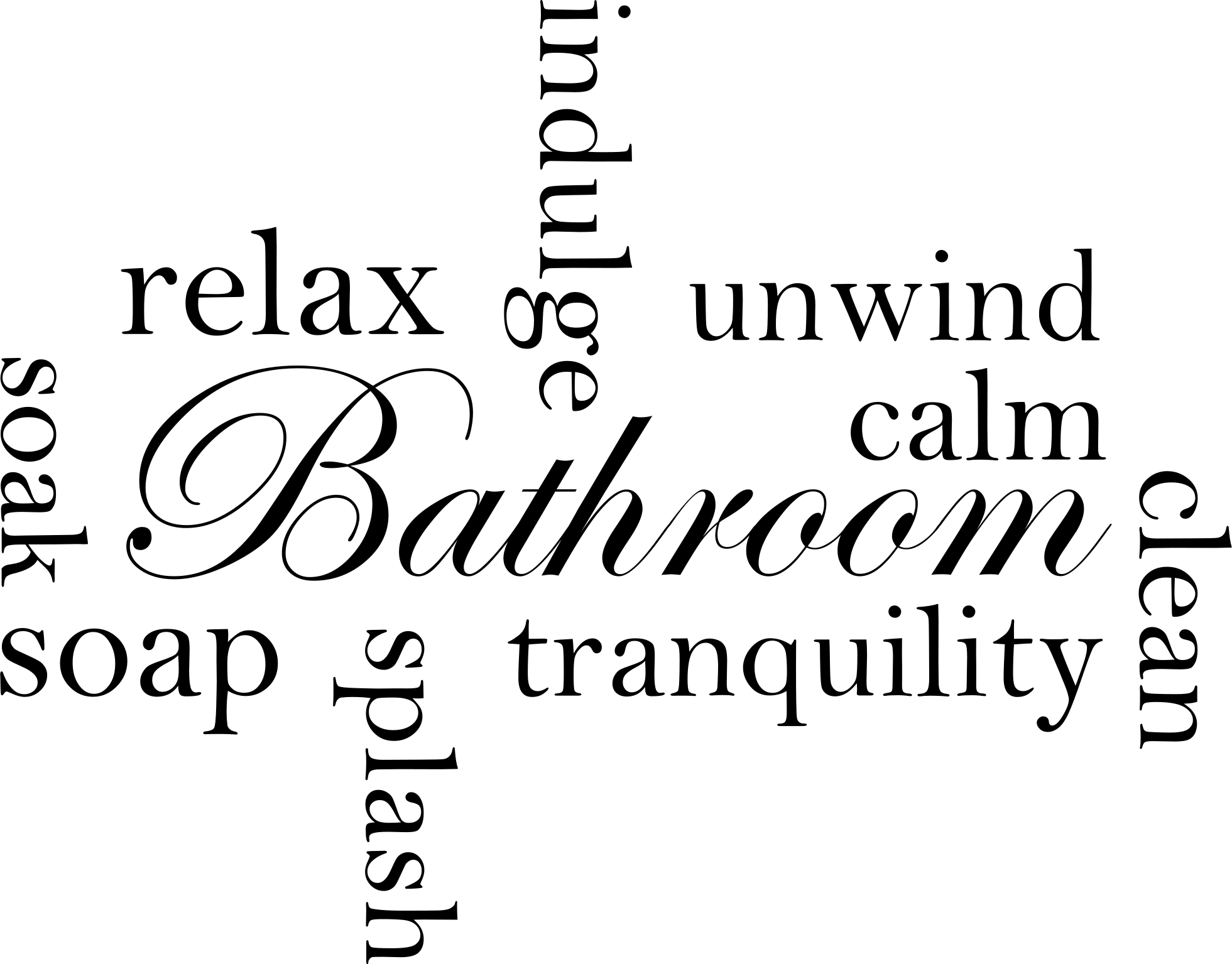 Tranquil vinyl rug bathroom - TenStickers