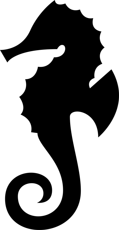 Vinyl rug bathroom sea horse set - TenStickers