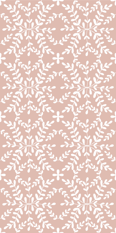 Vinyl rug flowers vintage ornamental leaves design - TenStickers