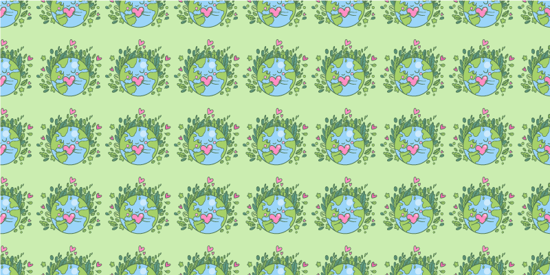 Vinyl rug flowers embrace the earth - TenStickers