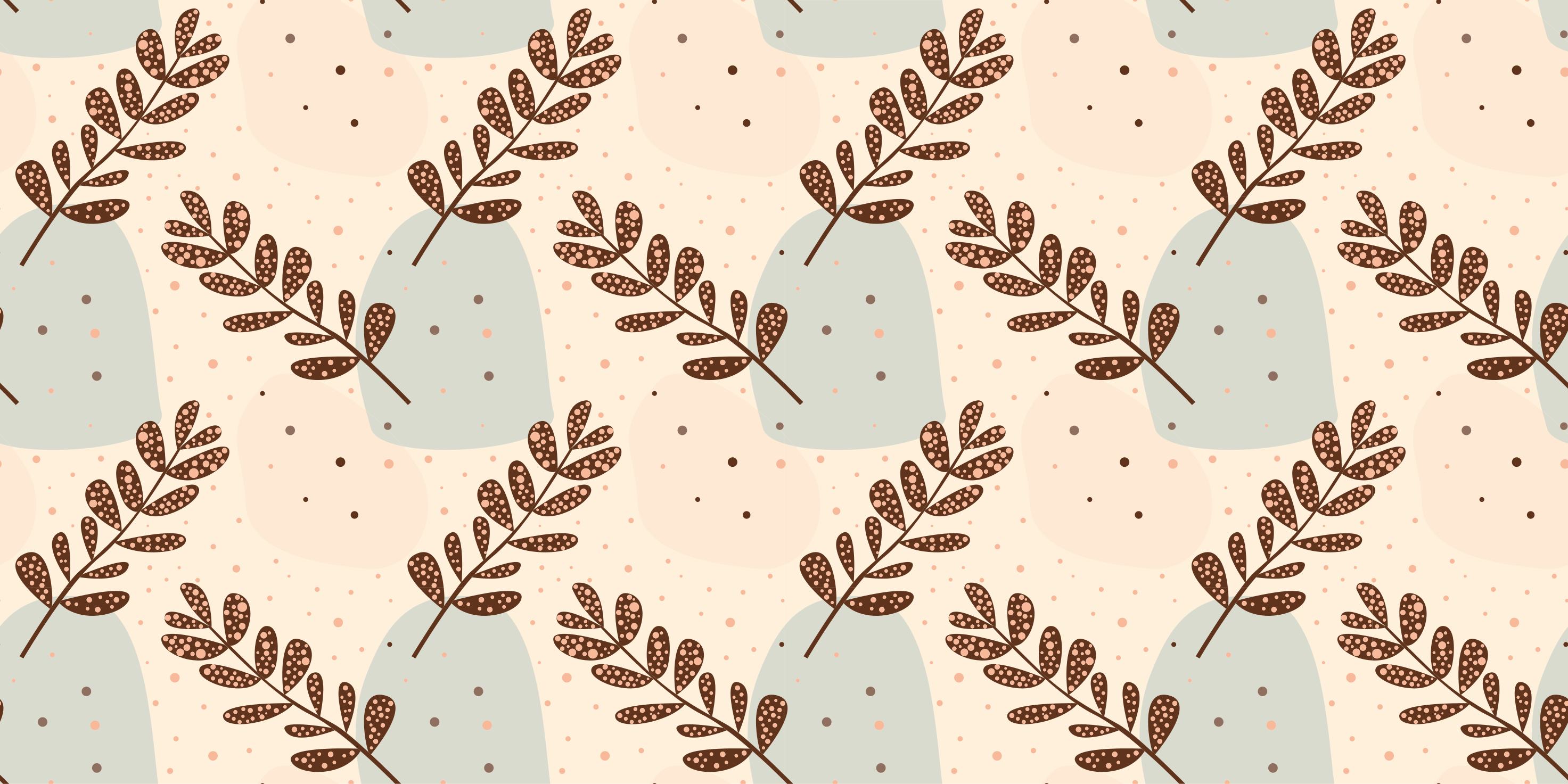 Vinyl rug flowers in pastel branch aesthetic - TenStickers