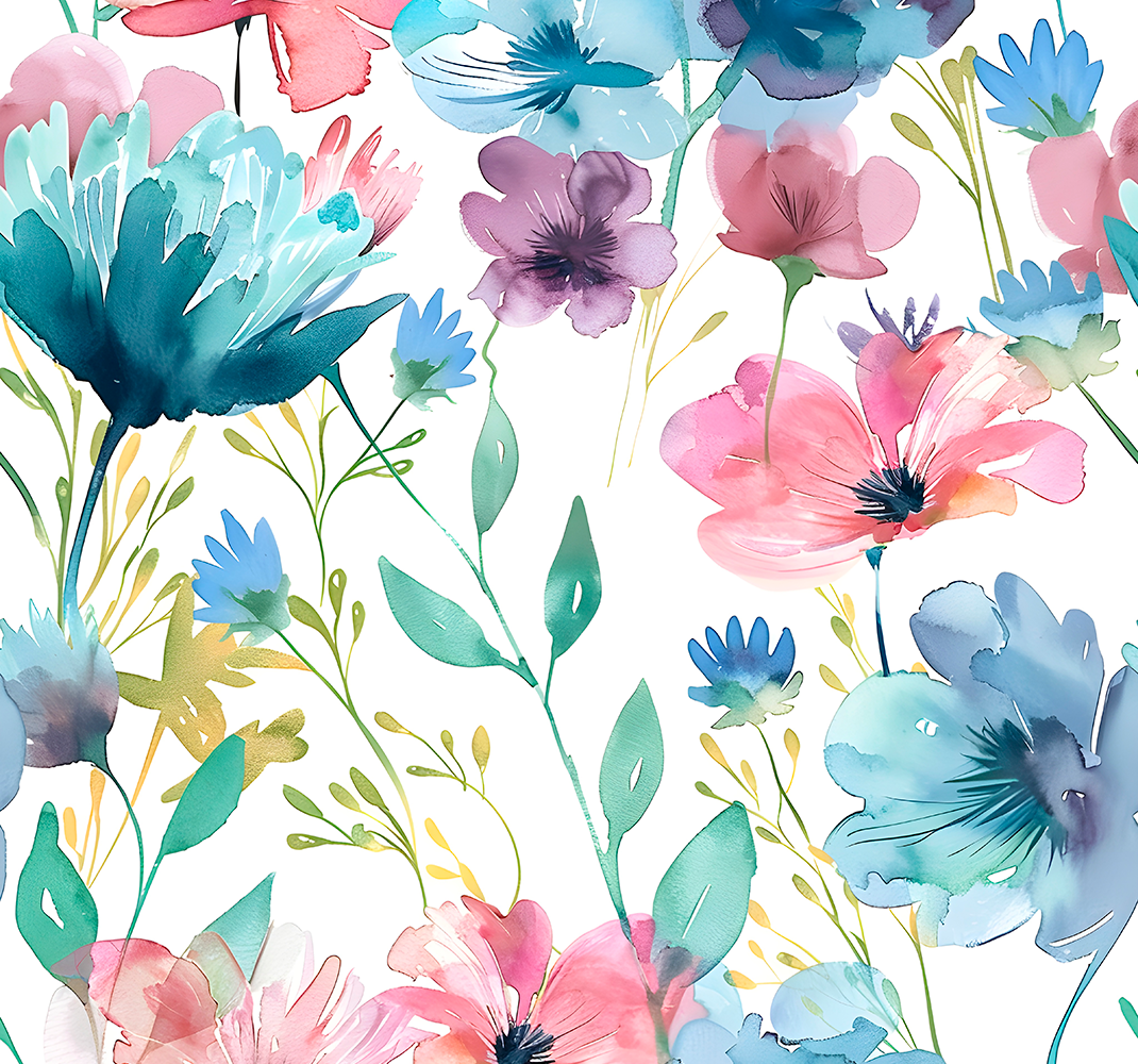 Vinyl rug flowers wildflowers in summer - TenStickers