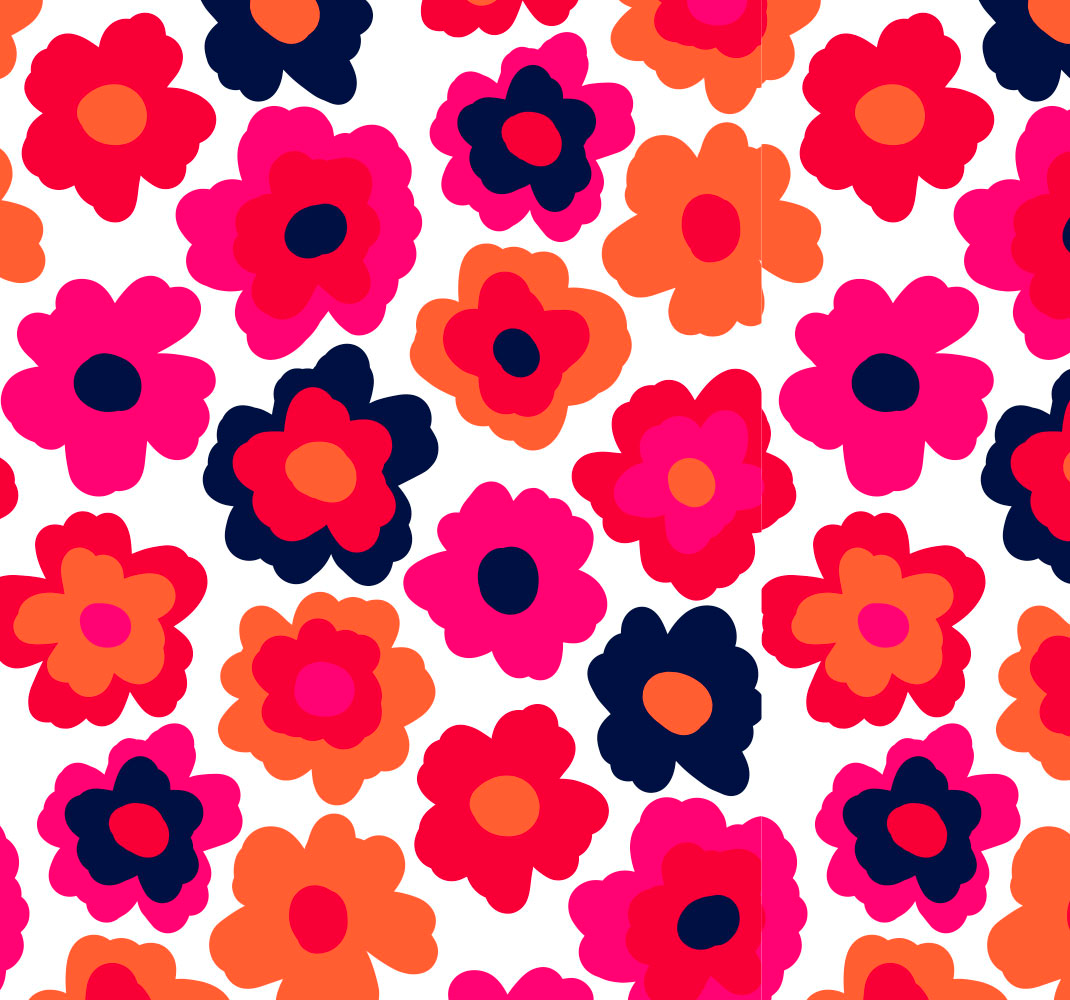 Vinyl rug flowers red poppy design - TenStickers