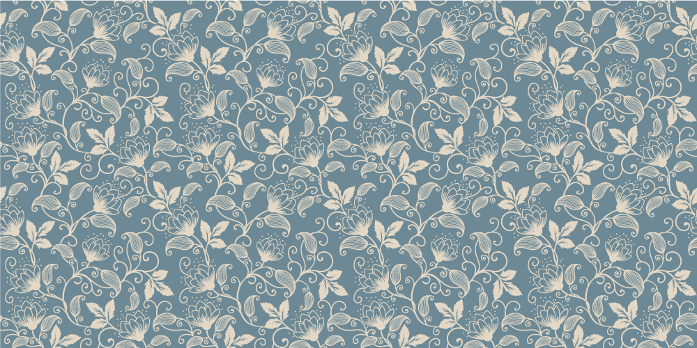 Vinyl rug flowers floral design pattern - TenStickers