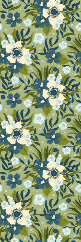 Vinyl rug flowers floral nature design - TenStickers