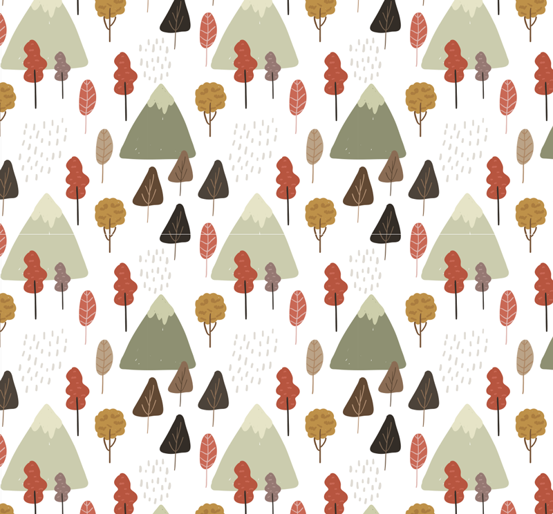 Vinyl rug flowers with playful tree designs - TenStickers