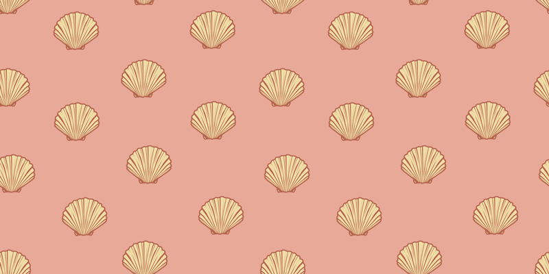 Vinyl rug flowers seashell pattern design - TenStickers