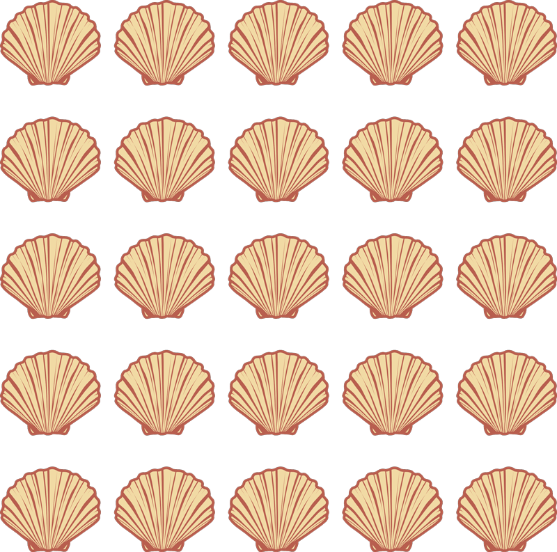 Vinyl rug flowers sea shell design - TenStickers
