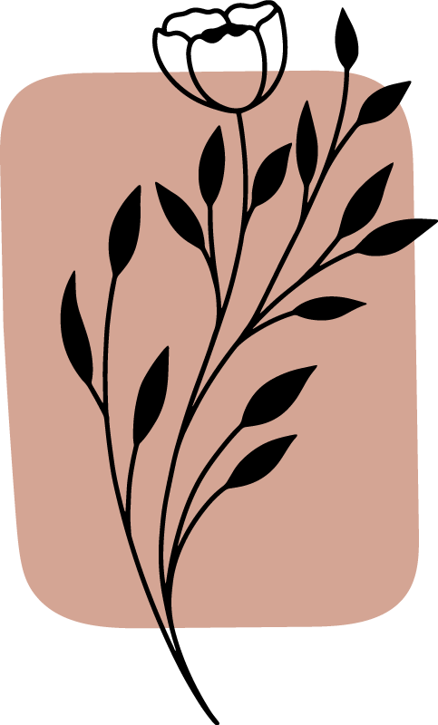 Vinyl rug flowers stylish floral touch - TenStickers