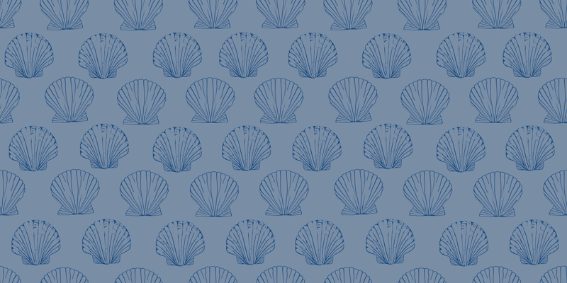 Vinyl rug flowers with shell pattern design - TenStickers