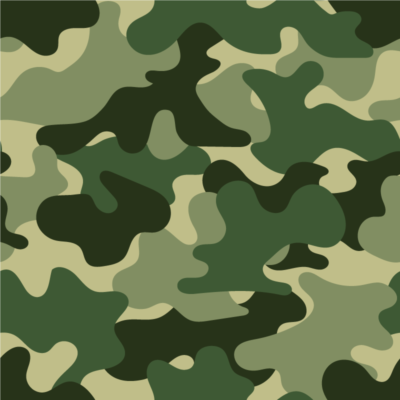 Vinyl rug flowers camo pattern design - TenStickers
