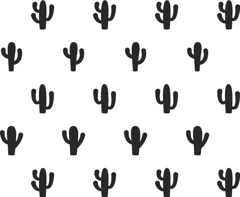 Vinyl rug flowers cactus pattern design - TenStickers