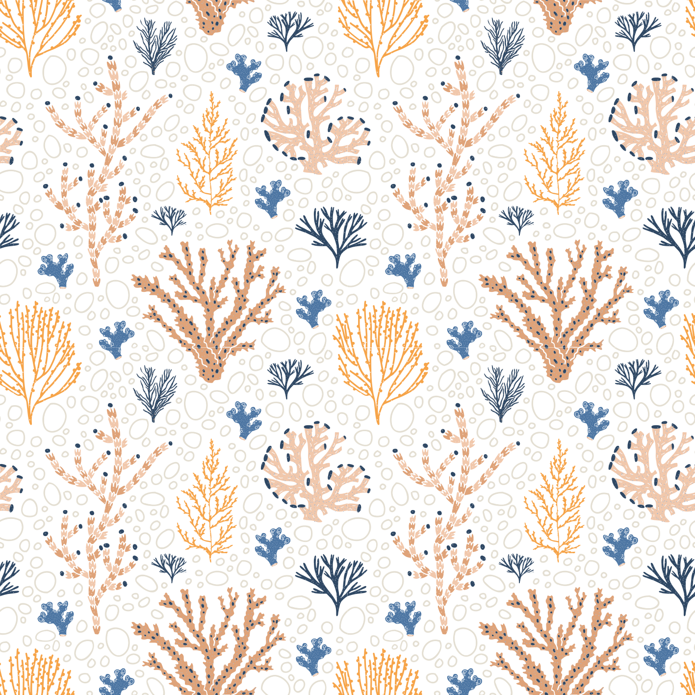 Vinyl rug flowers stylish coral design - TenStickers