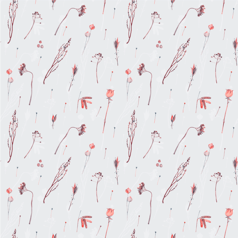 Vinyl rug flowers with elegant floral design - TenStickers