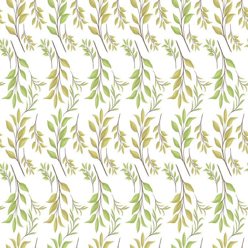 Vinyl rug flowers lush green design - TenStickers