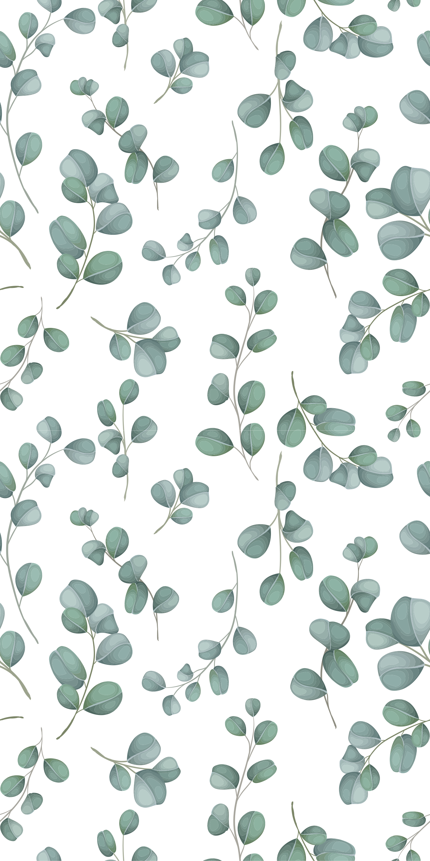 Vinyl rug flowers eucalyptus greenery design - TenStickers