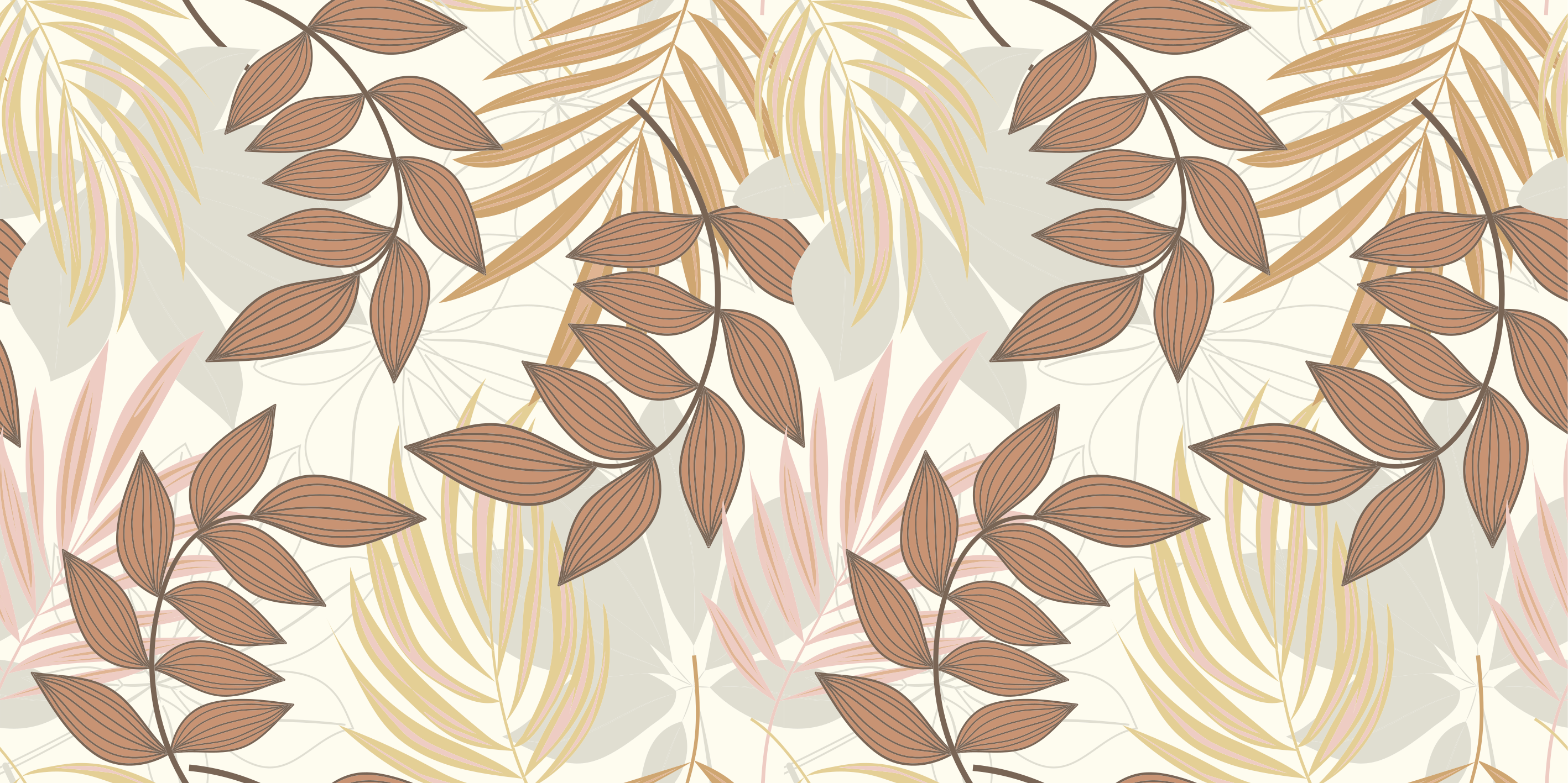 Vinyl rug flowers inspired by elegant leaves - TenStickers