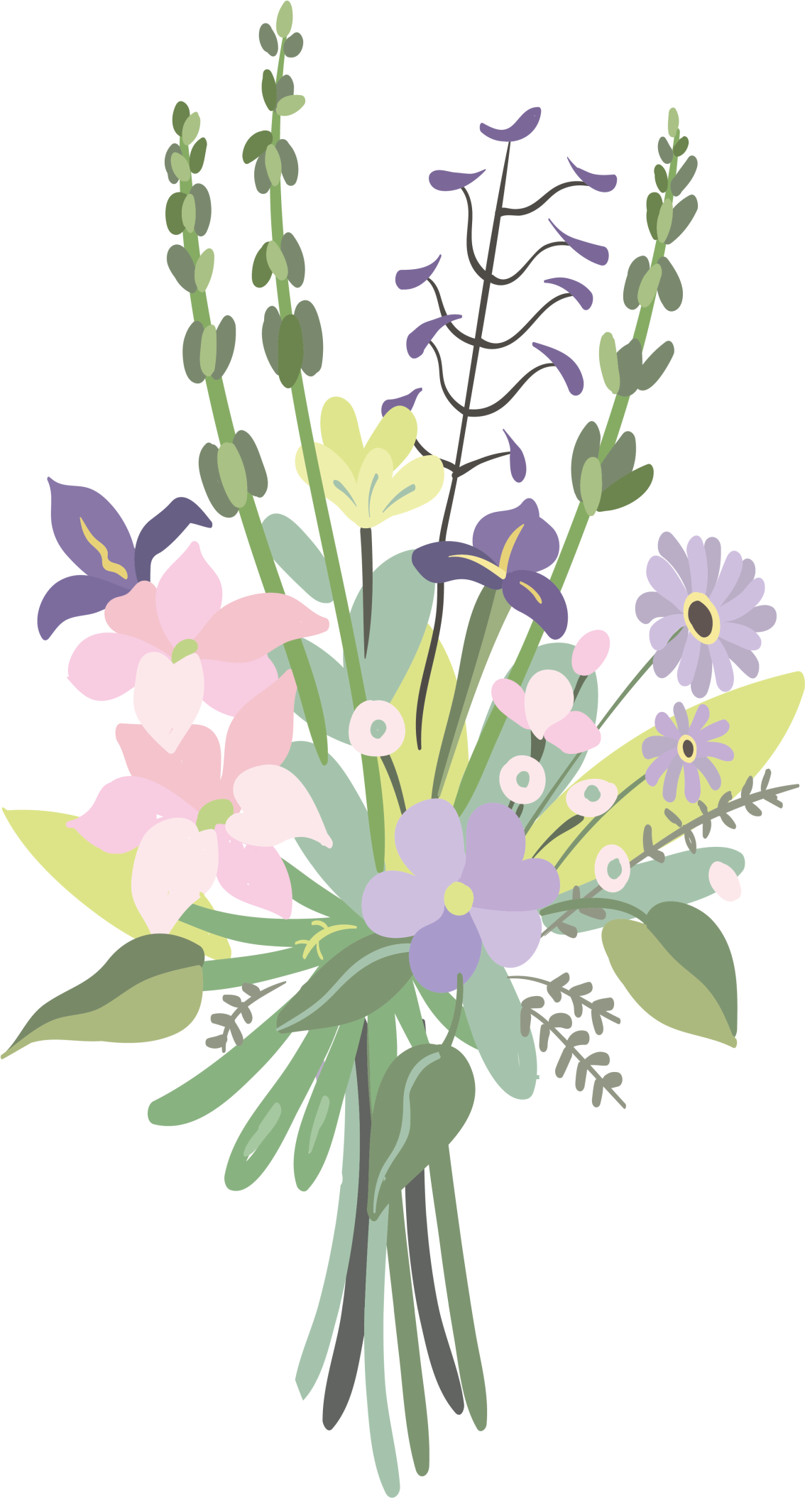 Vinyl rug flowers colorful floral bouquet - TenStickers