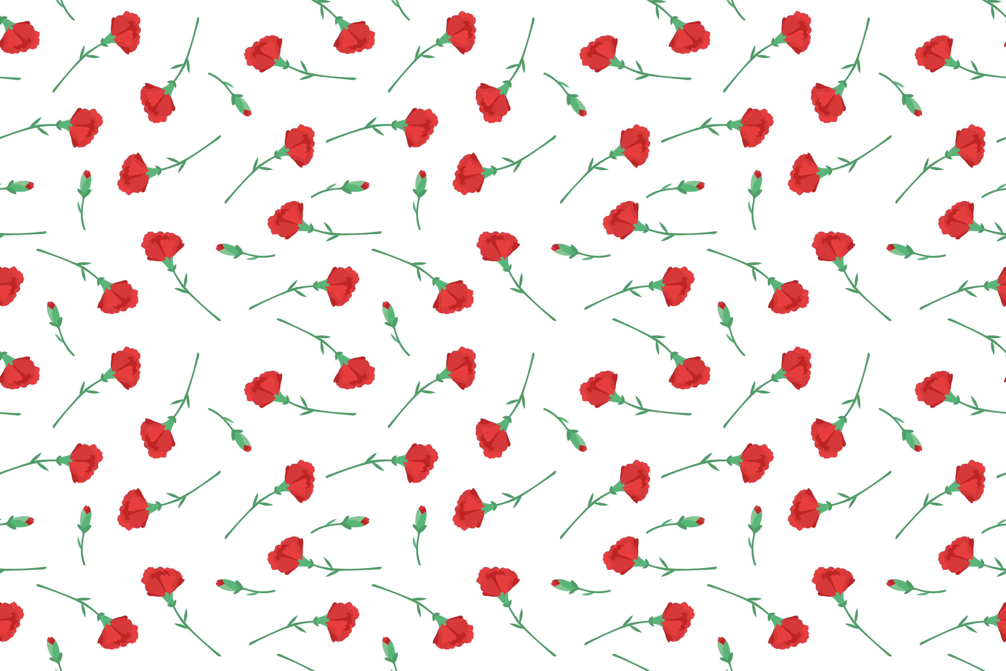 Flower vinyl rug carnation pattern - TenStickers