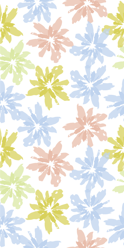 Flower vinyl rug floral window cling film - TenStickers