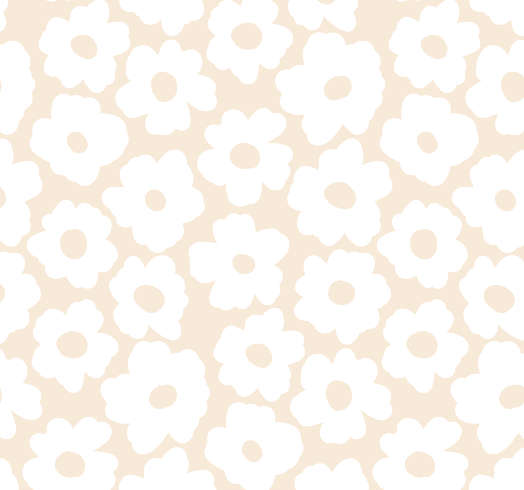 Bedroom vinyl rug white poppy design - TenStickers