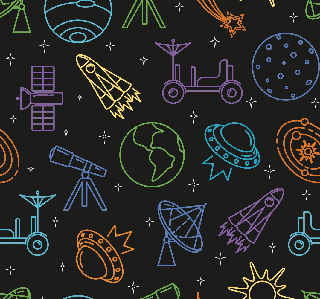 Star vinyl rug with celestial designs - TenStickers