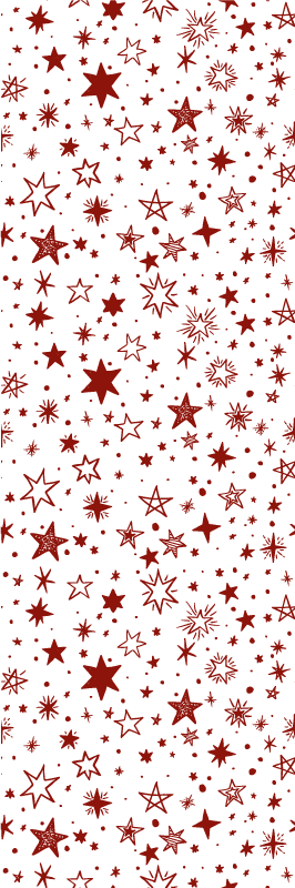 Star vinyl rug in red watercolor design - TenStickers
