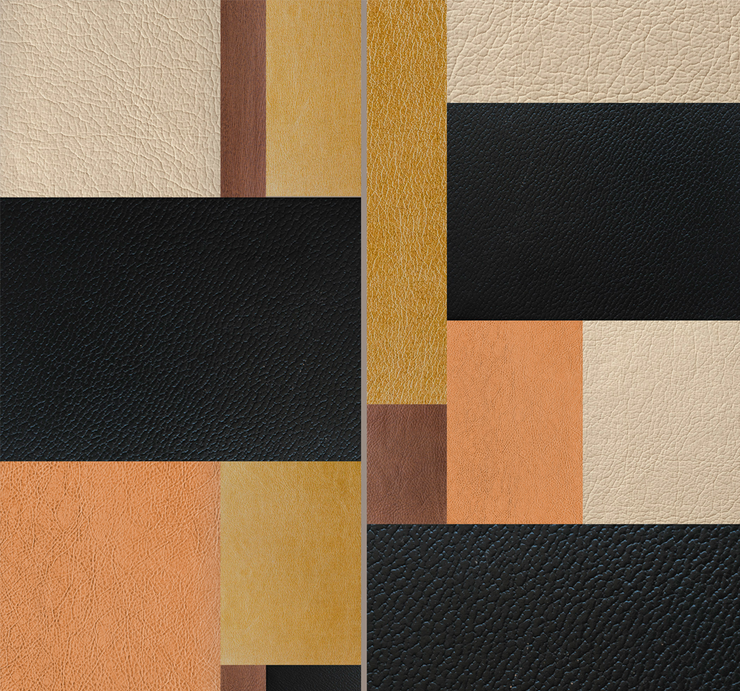 Geometric vinyl rug with textured geometric blocks - TenStickers