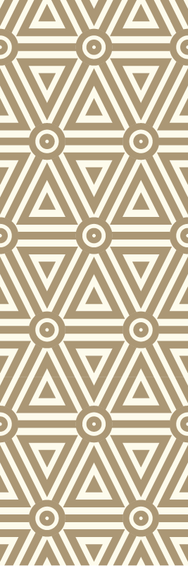 Geometric vinyl rug in retro vintage style - TenStickers