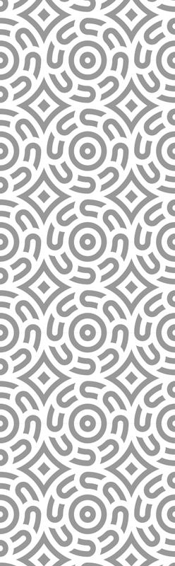 Geometric vinyl rug with white circle pattern - TenStickers