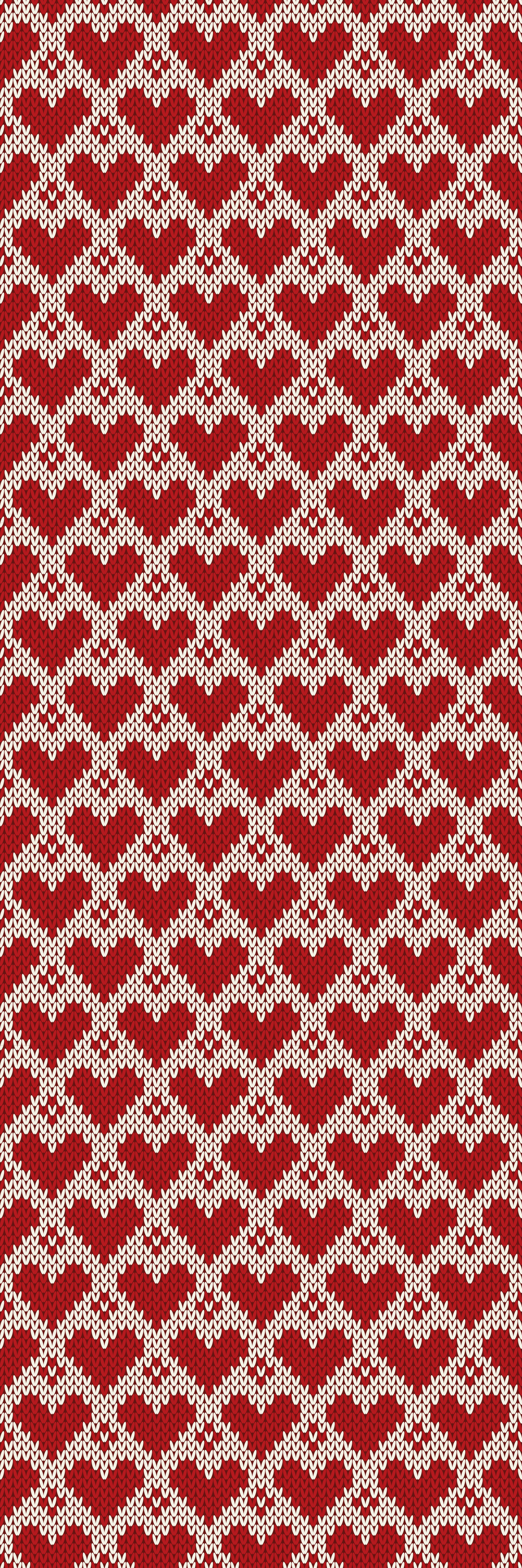 Christmas vinyl rug with knitted sweater hearts pattern - TenStickers