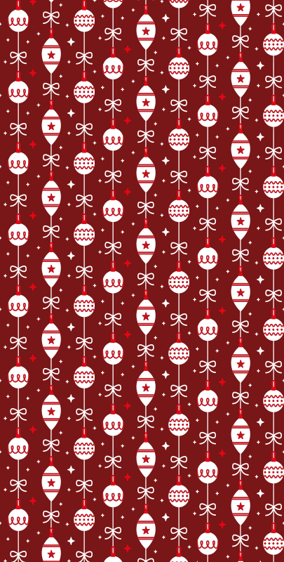 Christmas baubles christmas vinyl rug - TenStickers