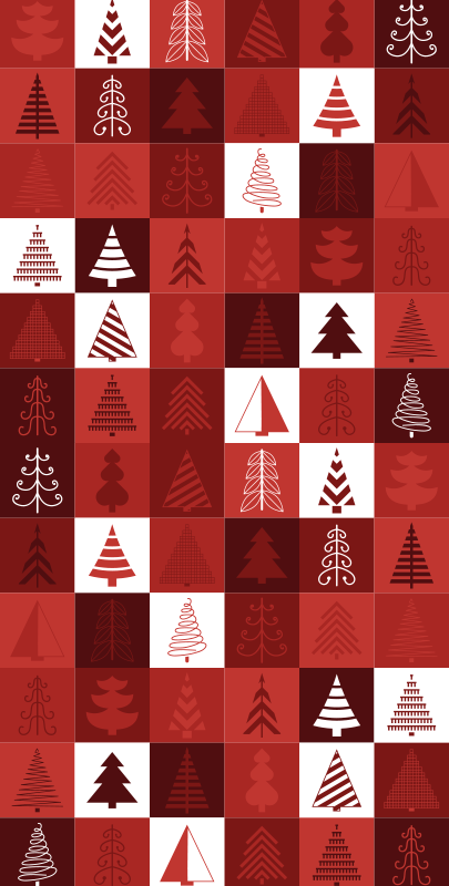 Christmas patchwork vinyl rug - TenStickers